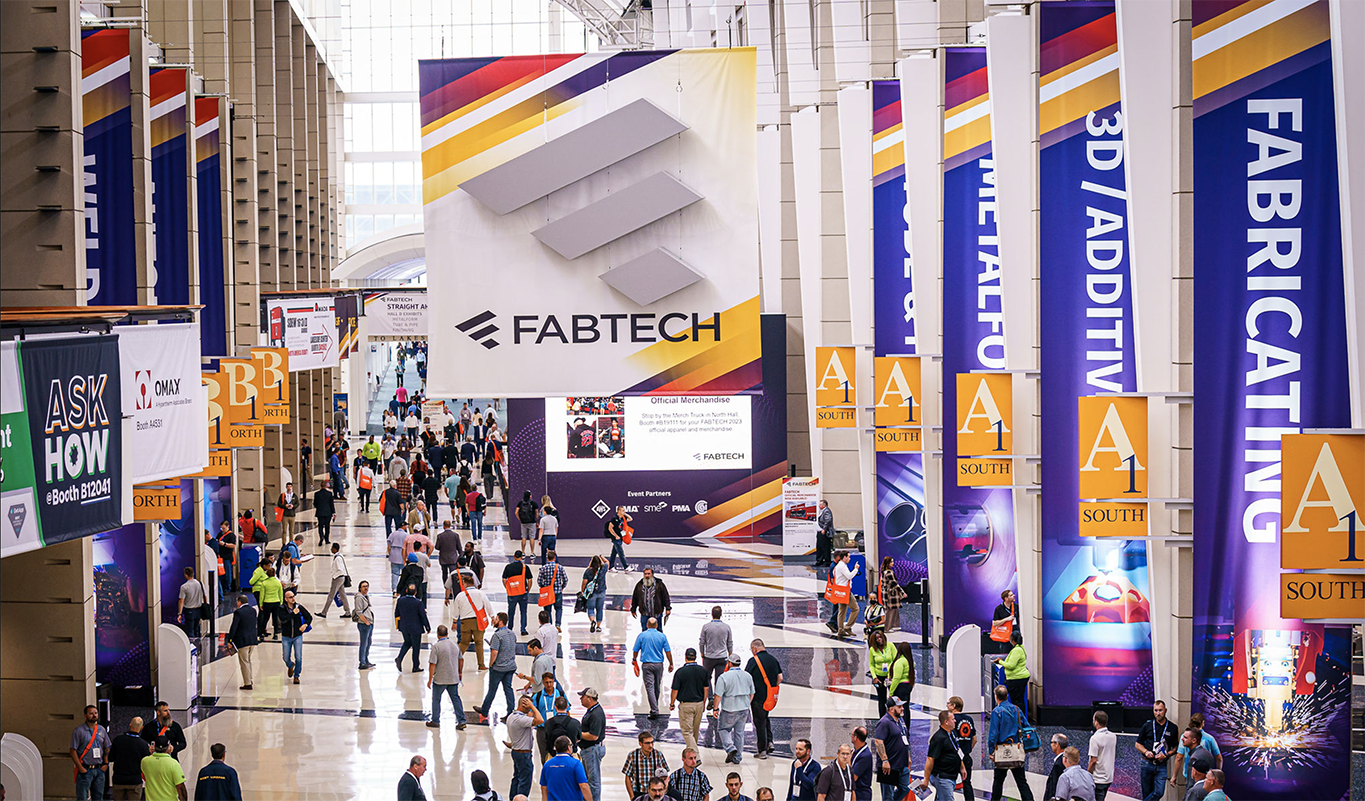 Image showing people walking in trade show hall